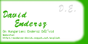 david endersz business card